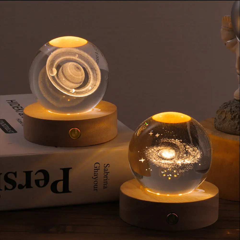 3D Laser-Engraved Globe Night Light®