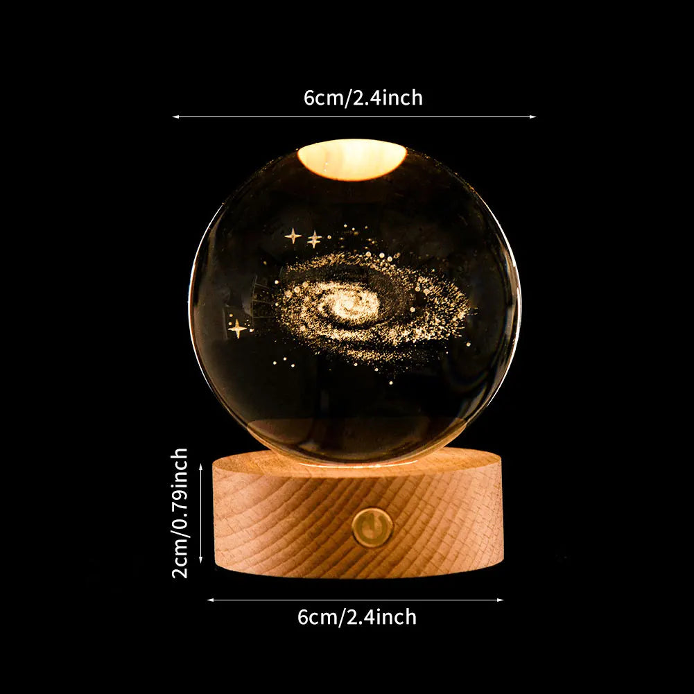 3D Laser-Engraved Globe Night Light®