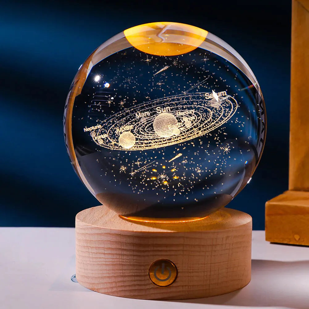 3D Laser-Engraved Globe Night Light®