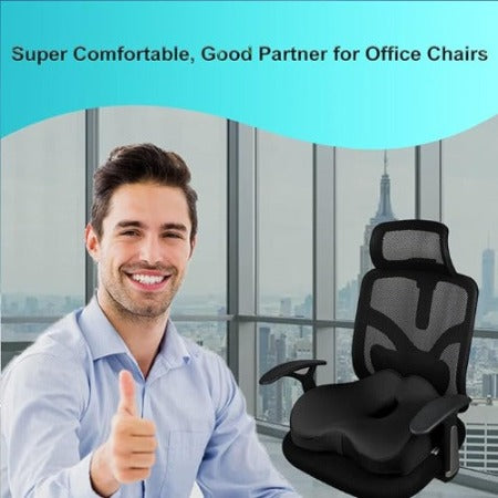 Ergonomic Seat Cushion & Back Relief Lumbar Pillow® – empiremart