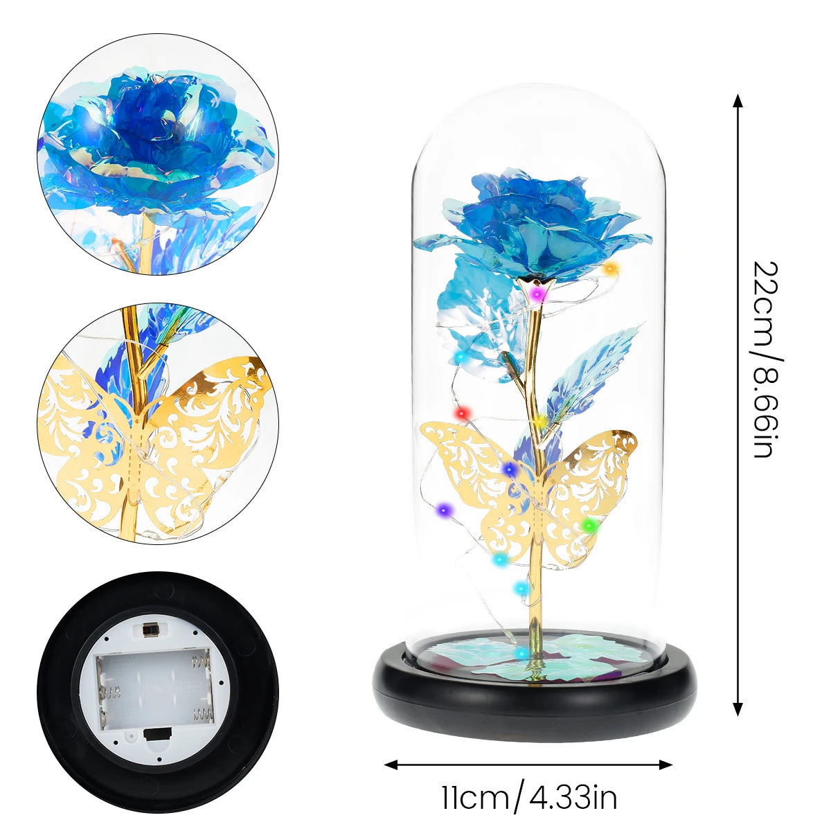 Butterfly Rose Galaxy Lamp