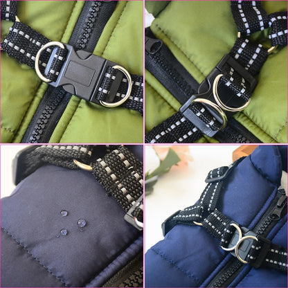 Winter-Ready Waterproof Dog Harness Jacket