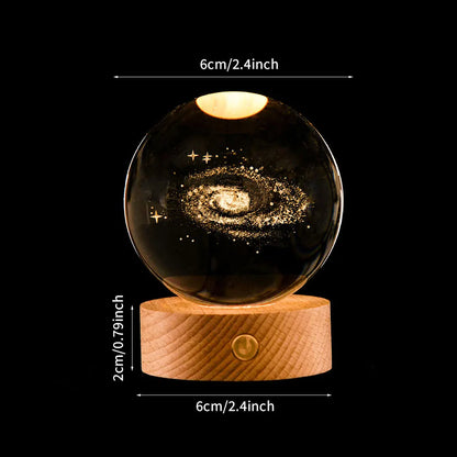 3D Laser-Engraved  Globe Night Light®