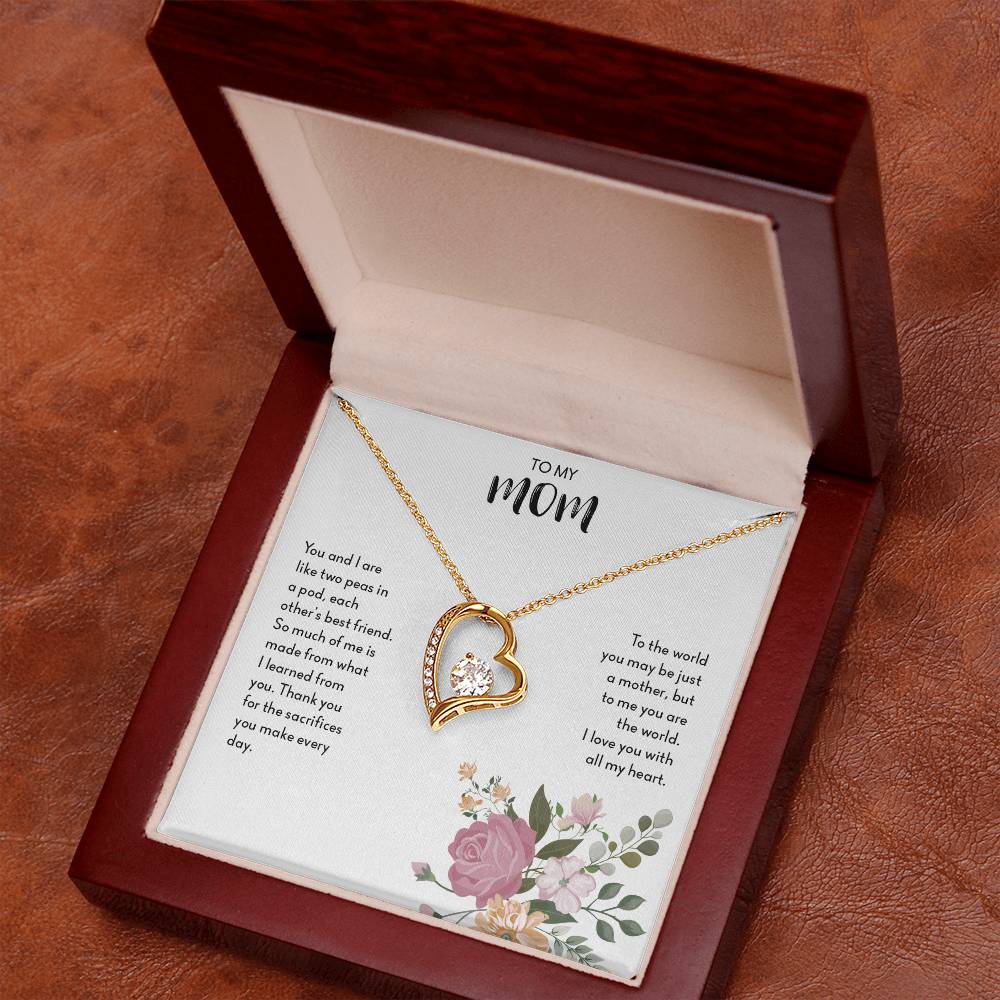 To My Mom | I Love You, With All My Heart - Forever Love Necklace