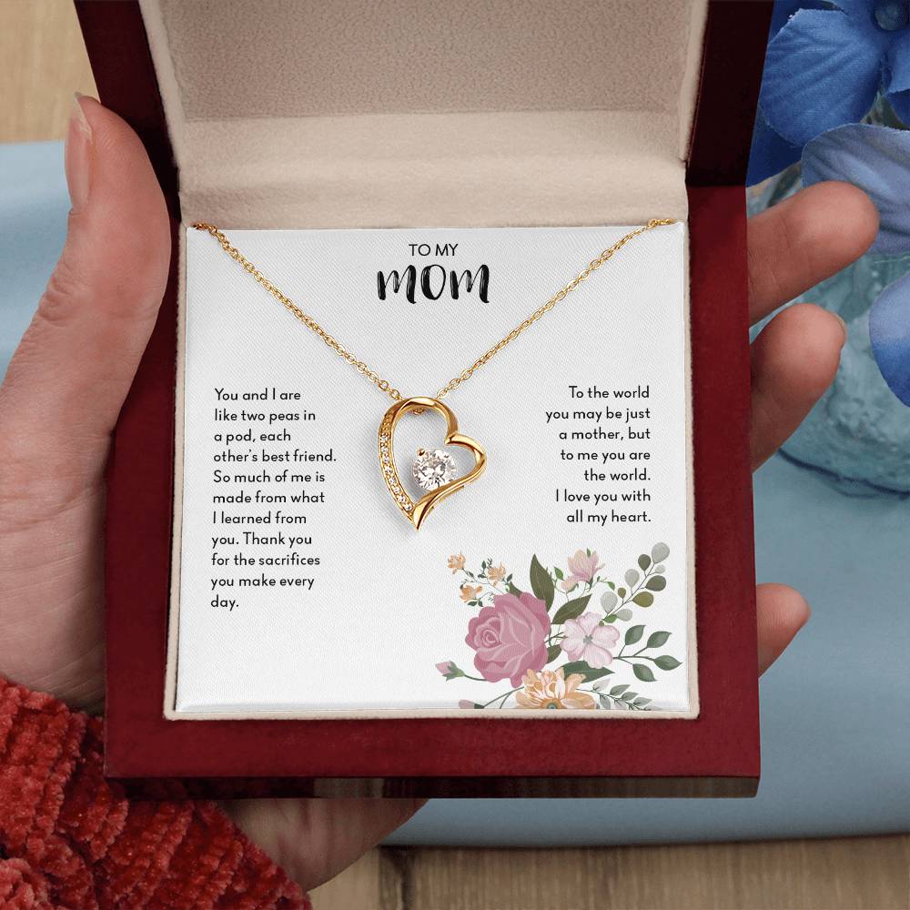 To My Mom | I Love You, With All My Heart - Forever Love Necklace