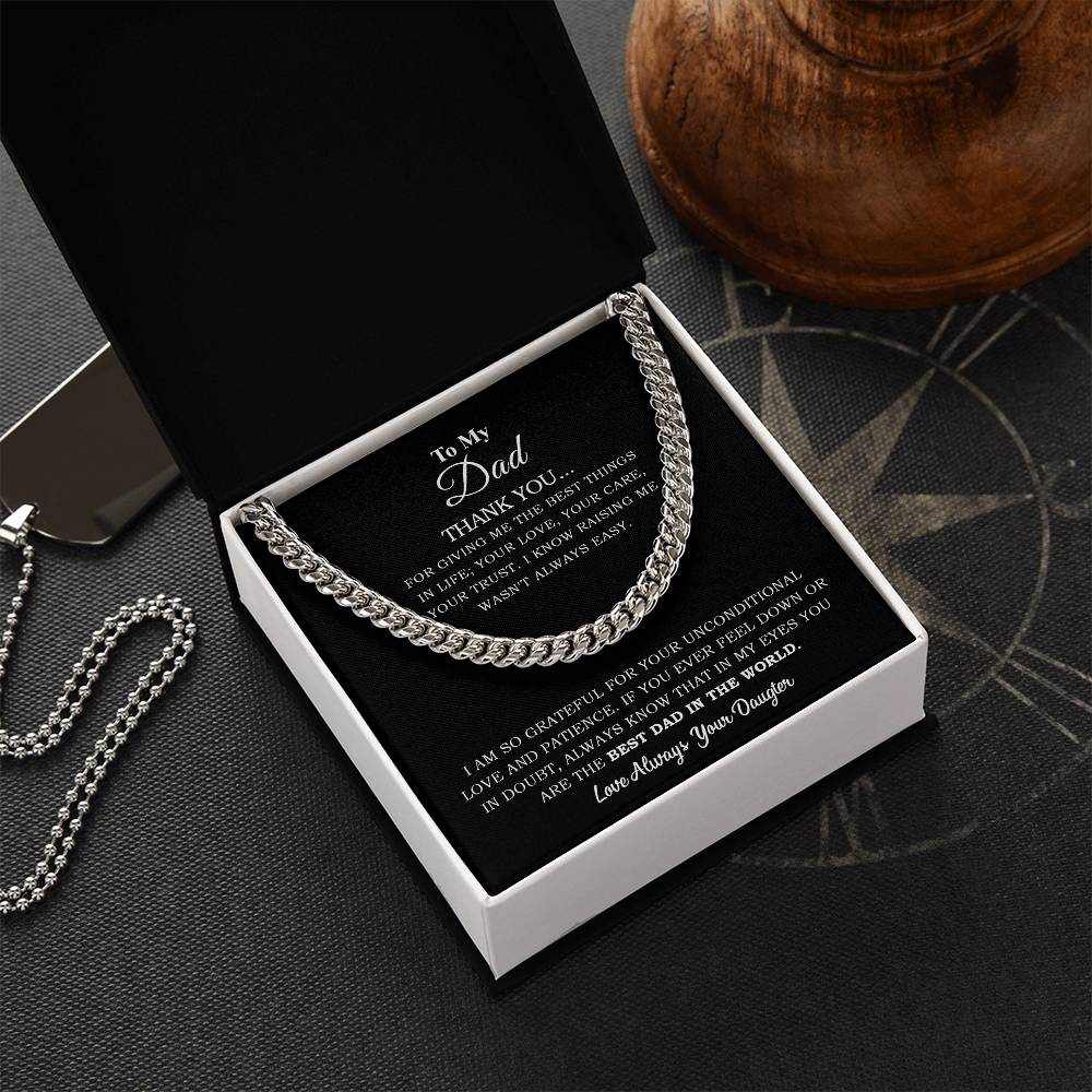 To My Dad | You Are The Best Dad In The World - Cuban Link Chain