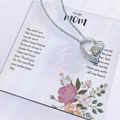 To My Mom | I Love You, With All My Heart - Forever Love Necklace