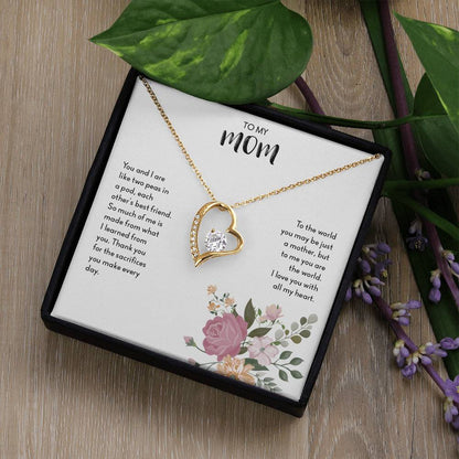 To My Mom | I Love You, With All My Heart - Forever Love Necklace